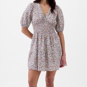GAP Floral Dress with Puff Sleeves